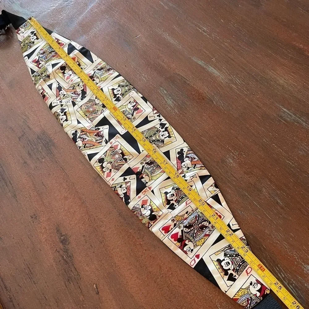 Vintage Mickey Mouse Silk Tuxedo Cummerbund Belt Mickey Casino Made in USA